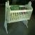 Baby crib, built from turnings and parts from an old unusable crib 